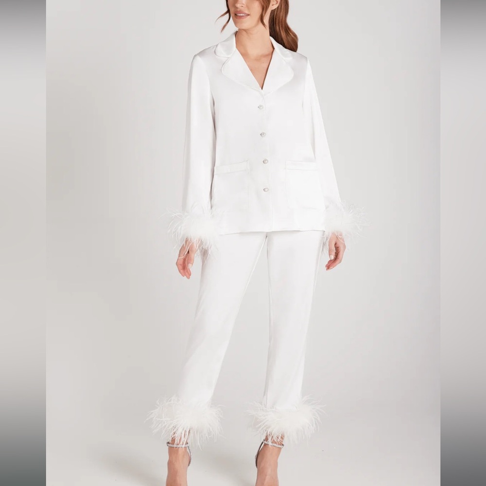 Nadine merabi Darcie white pajamas